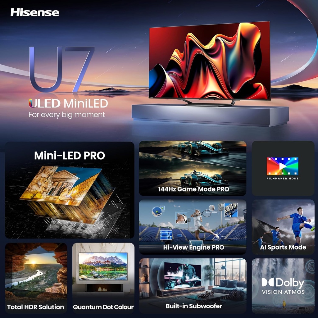 Hisense 65-inch True 4K UHD LED Matrix Frameless Android Based Smart TV | 65A7200F