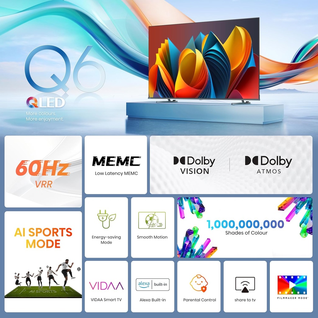 Hisense 65-Inch E7N_PRO QLED 144Hz LED TV | 65E7N_PRO