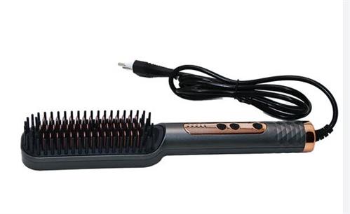 Sokany Hair Straightener Brush Grey and Rose Gold | SK-15008GRG