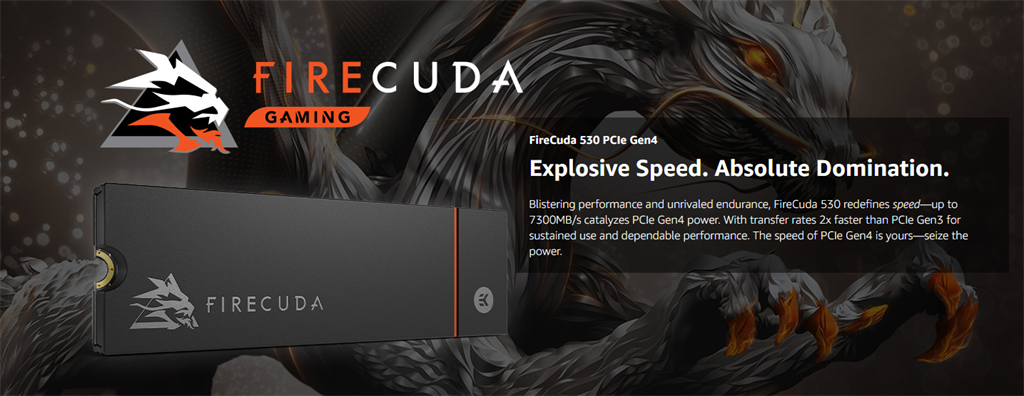 Seagate FireCuda 530 Heatsink 1TB M.2 | ZP1000GM3A023