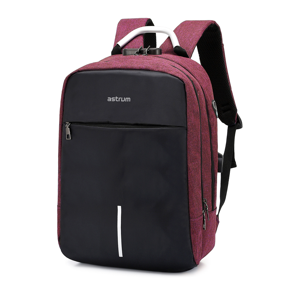 ASTRUM LB220 BACKPACK OXFORD 300D 15″ RED/BLACK