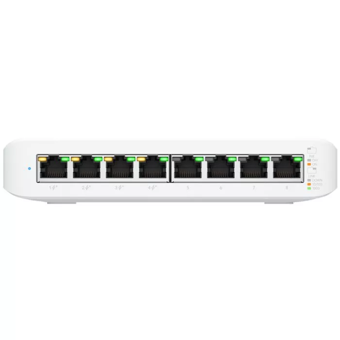 Ubiquiti UniFi Switch Lite 8 Port Gigabit 4PoE 52W | USW-Lite-8-POE