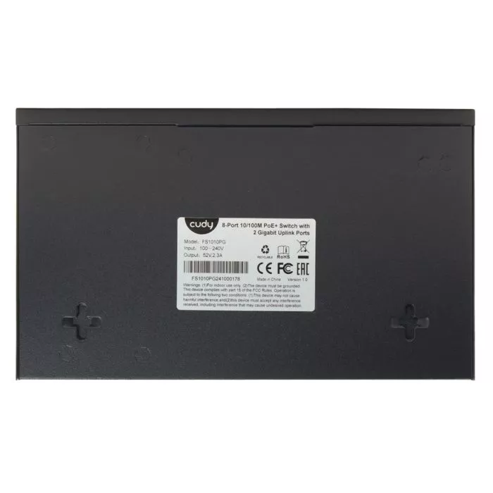 Cudy 8 Port Fast Ethernet PoE 115W 2 Gigabit Switch | FS1010PG