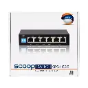 Scoop 6 Port Gigabit 4 AI PoE 60W Switch