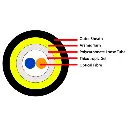 Scoop Fibre Outdoor 2 Core Dual Purpose Drop Cable 1km