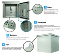 UltraLAN 12U Outdoor Wall Mount Network Cabinet | CAB-C-64512OD