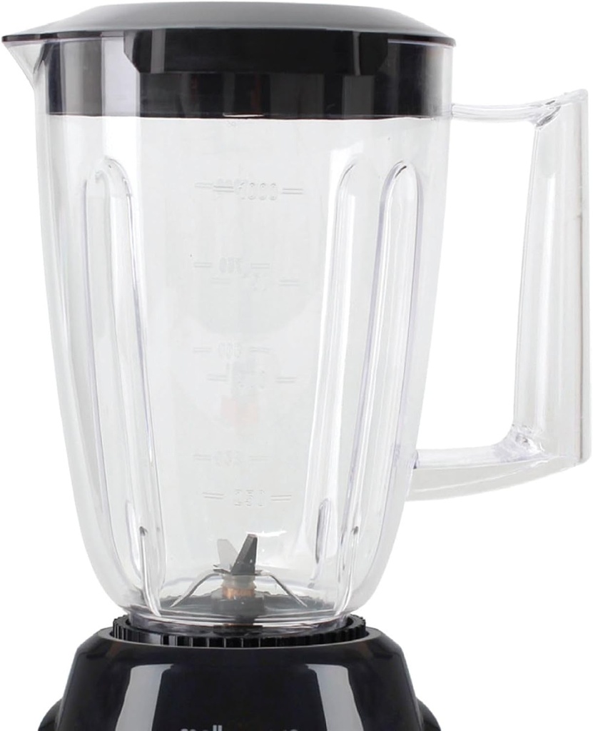Mellerware 1L 300w Jug Blender Black ABS – 1L Plastic Jar | 62100BK