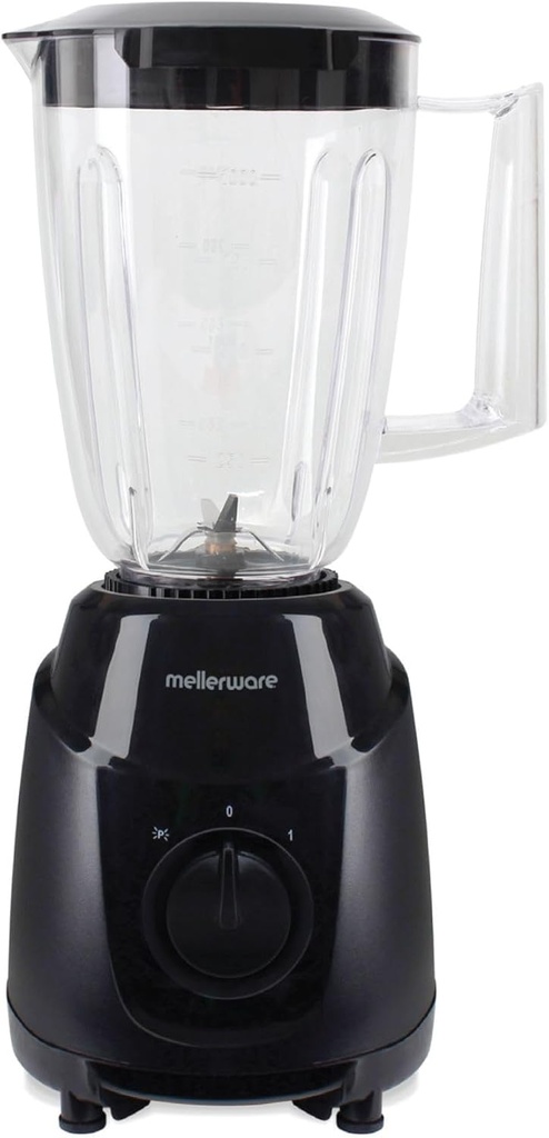 Mellerware 1L 300w Jug Blender Black ABS – 1L Plastic Jar | 62100BK