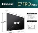 Hisense 100-Inch QLED UHD 144HZ Smart TV | 100E7NPRO