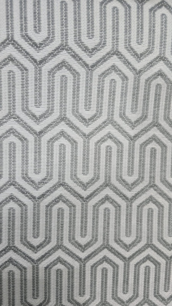 River Fabric Hemingway Natural Chevron-Interlock 100% Polyester Curtain Fabric – 280 cm Wide, 190 GSM