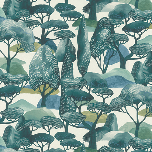 Silkhouse Casa Mila - Jamboree Wallpaper in Azure