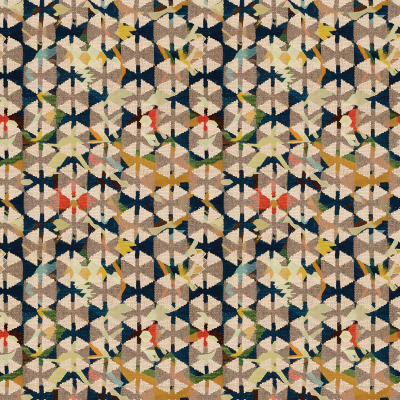 Silkhouse Borneo - Henri Abstract Geometric Dual-Purpose Fabric in Spectrum (280cm Wide)