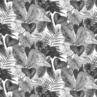 Silkhouse Borneo - Nirvana Botanical Dual-Purpose Fabric in Charcoal (280cm Wide)