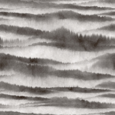 Silkhouse Borneo - Yukon Abstract Scenic Stripe Dual-Purpose Fabric in Mist (280cm Wide)
