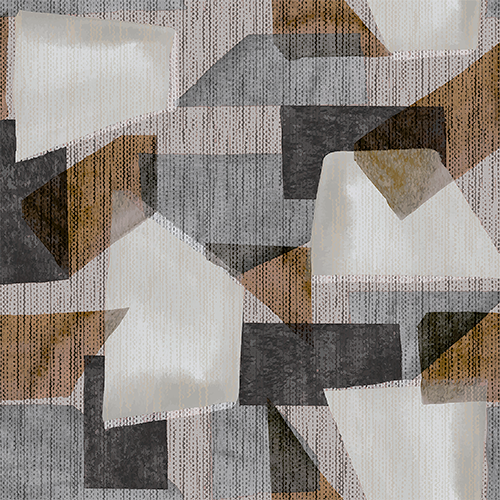 Copacabana Outdoor Cariocas Geometric Print Upholstery Fabric in Tobacco (145cm Wide)