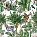 Out Of Africa Giraffe Manor Day Printed Cotton Fabric (280cm Wide)
