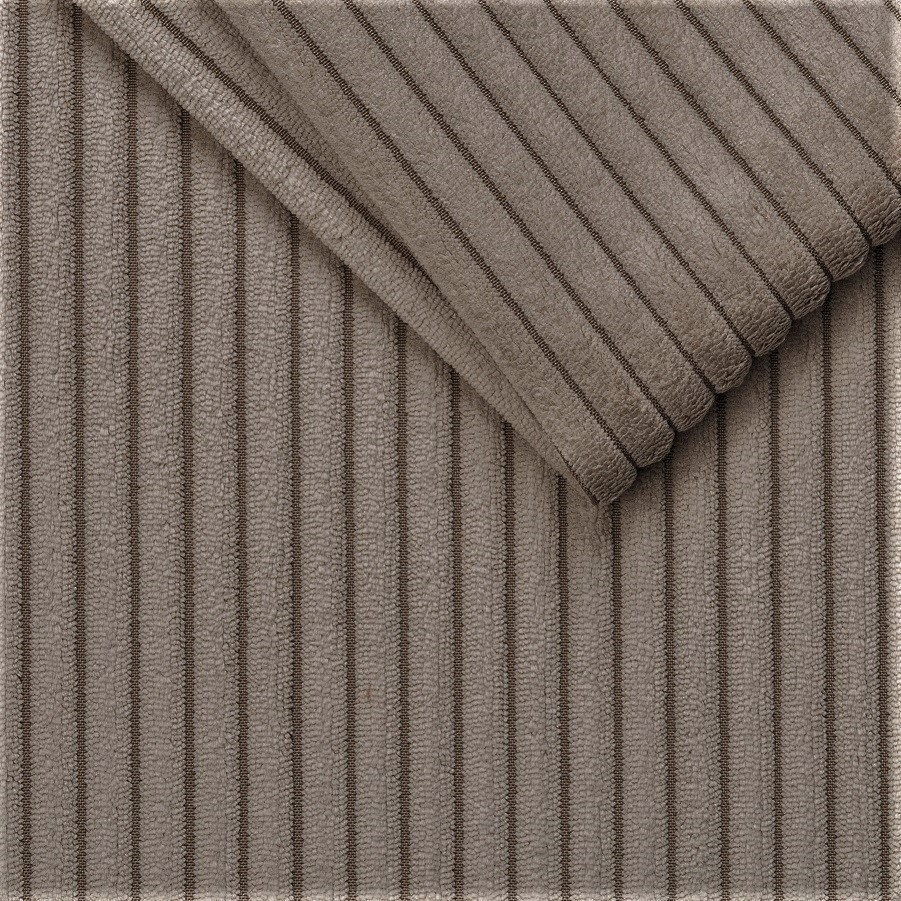 Studio Candy Hazelnut Shaggy Stripe Upholstery Knit (142cm Wide)