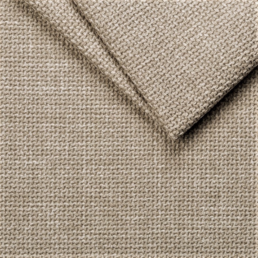 Studio Fjord Beige Textured Plain Upholstery Fabric (145cm Wide)