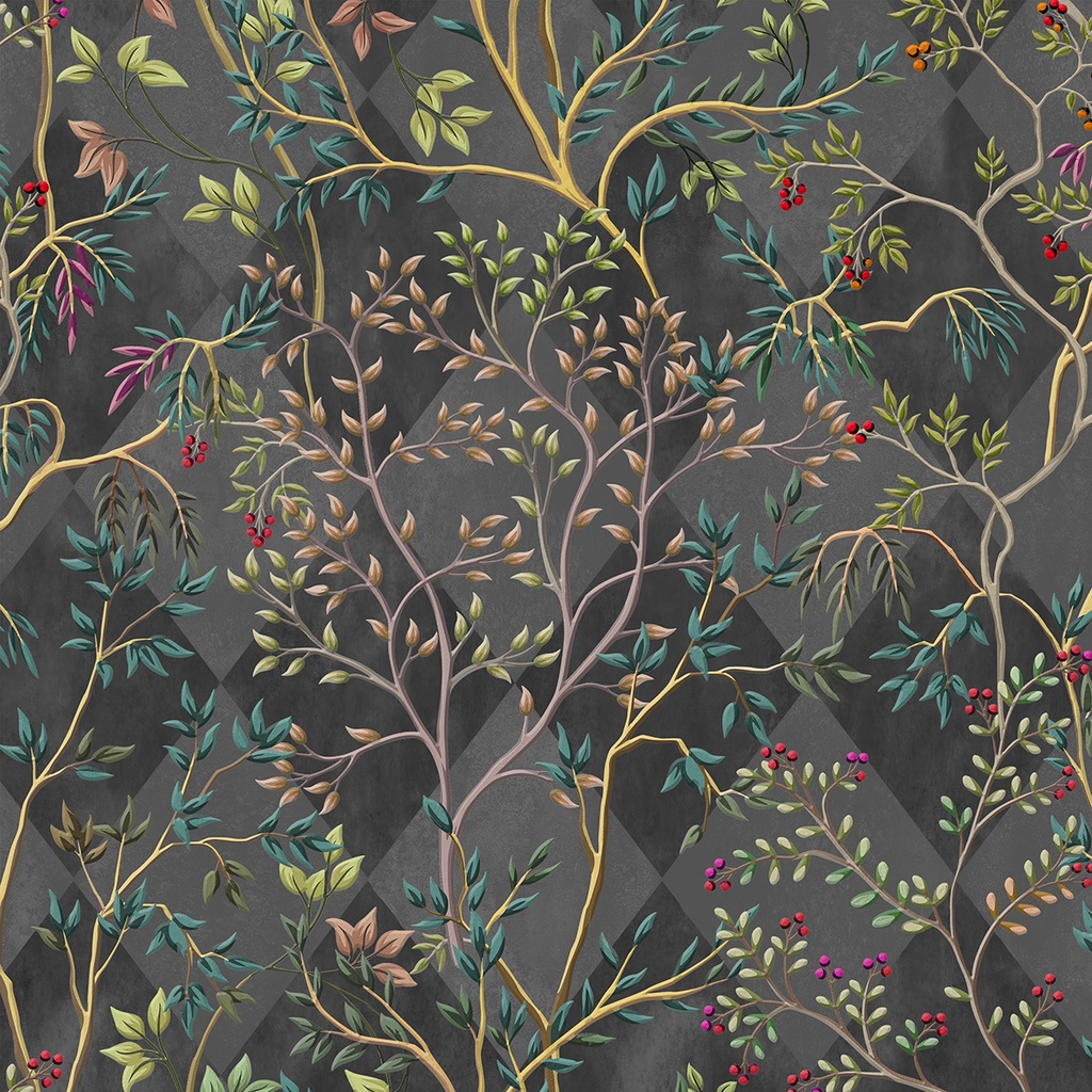 Velvet Fever Enchanted Forrest Night Digitally Printed Velvet (140cm Wide)