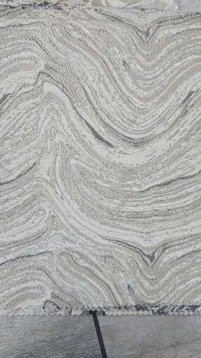 River Fabric Moira Natural Marble-Effect 94% Polyester 6% Linen Curtain Fabric – 2.8 m Wide, 165 GSM