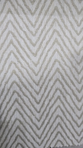 River Fabric Ziggy Natural Chevron 93% Polyester / 7% Linen Curtain Fabric – 2.9 m Wide, 270 GSM