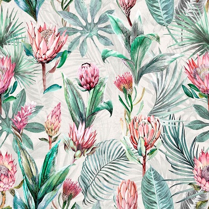 Out Of Africa Kimberley Cherry Printed Cotton Fabric (280cm Wide)