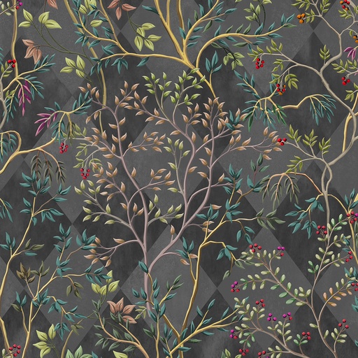 Velvet Fever Enchanted Forrest Night Digitally Printed Velvet (140cm Wide)